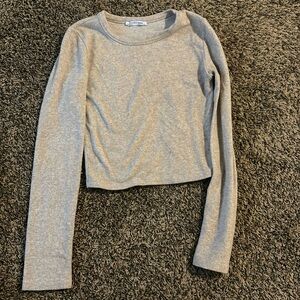 Long sleeve pull over sweater, tight, tan, size small, Zara.
